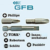 Screwdriver Bits for All Screws and Bolts 1/4  (GFB BOX 01)