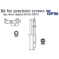 Bit for Precision Screws